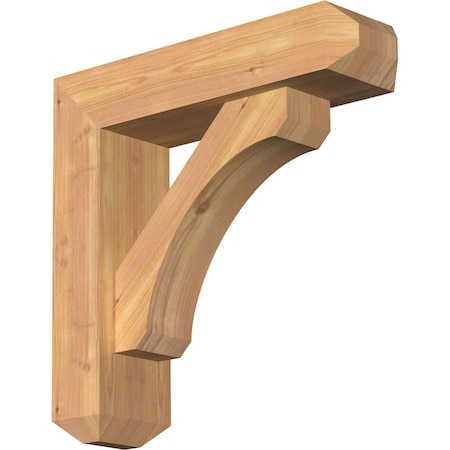 Ekena Millwork Legacy Craftsman Smooth Bracket w/ Offset Brace, Western Red Cedar, 5 1/2"W x 20"D x 20"H BKT0604X20X20LEC04SWR